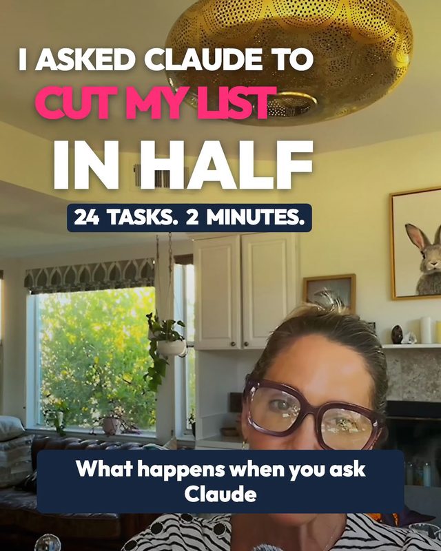 Pamela in the video: Cut your to-do list in half