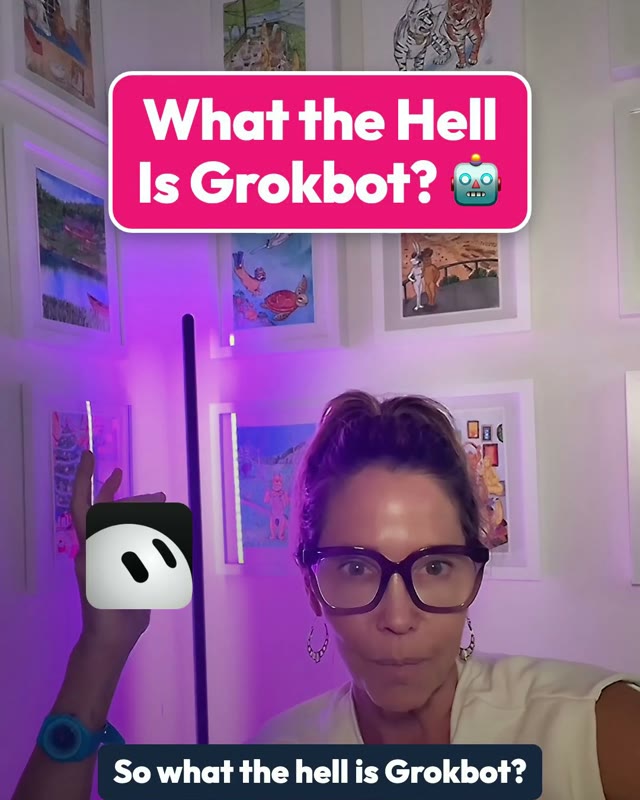 Pamela in the video: Set up a digital workforce in Grokbot