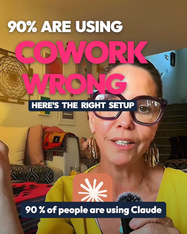 Pamela in the video: The right Claude Cowork setup