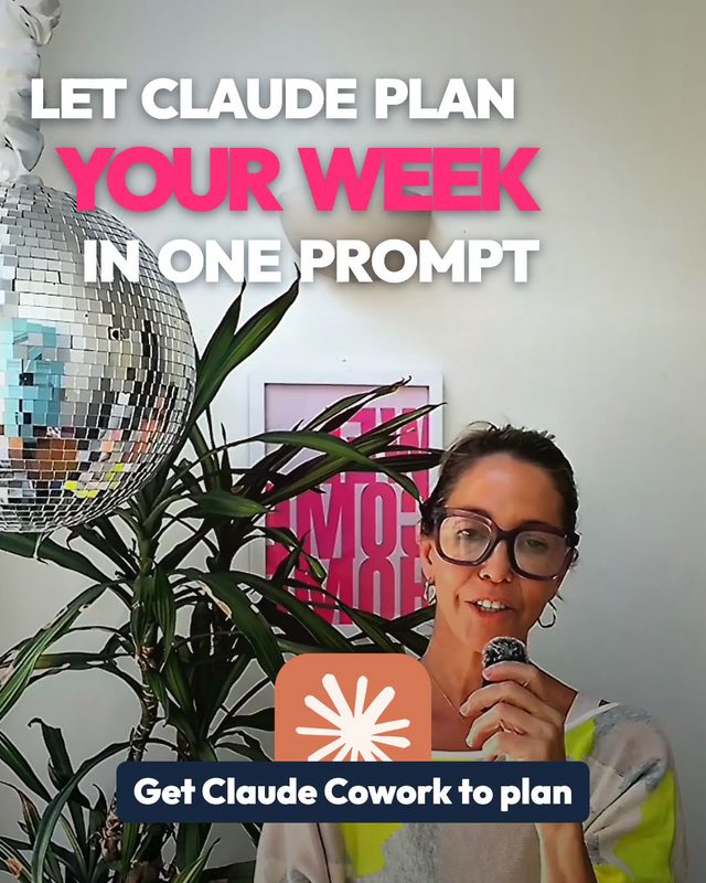 Pamela in the video: Get Claude Cowork to plan your week